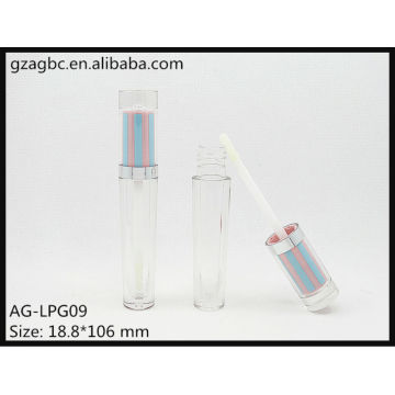 Beautiful&Empty Acrylic Round Lip Gloss Tube AG-LPG09, AGPM Cosmetic Packaging , Custom Colors/Logo